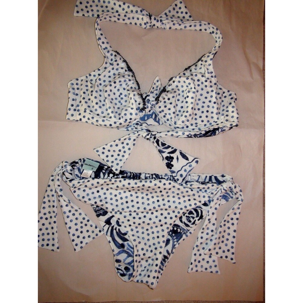 NWOT Valery Blu Polka Dot Bikini